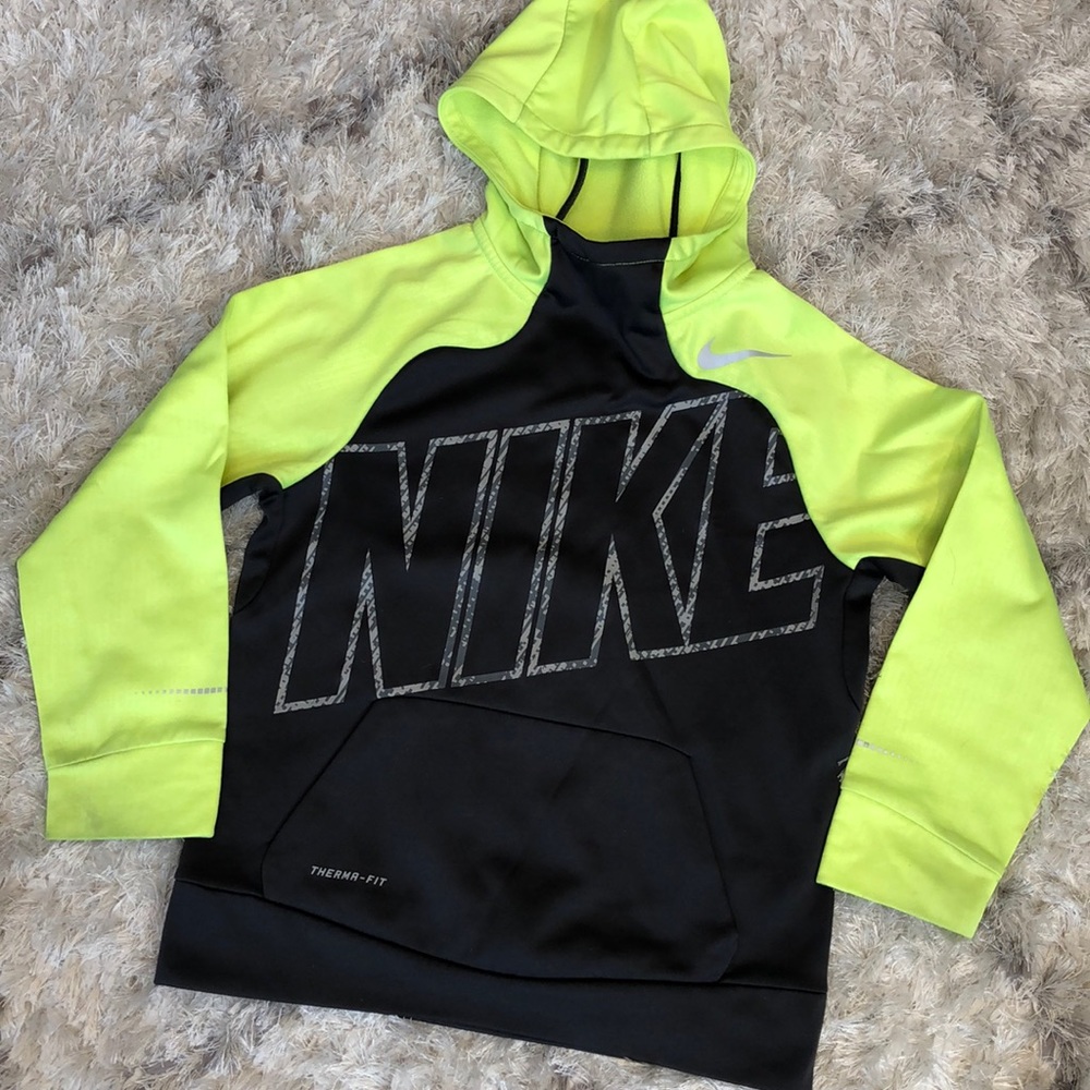 Boys nine training sweatshirt grey neon M